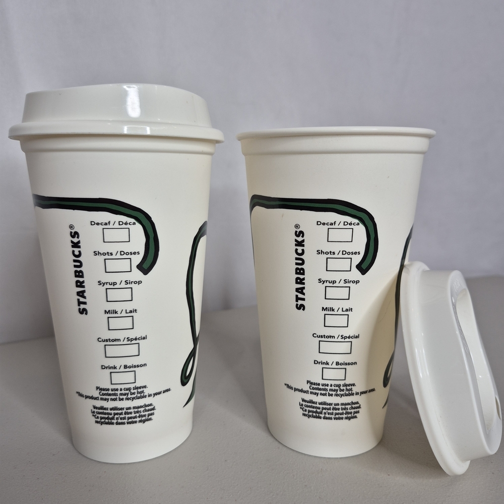 Starbucks Partner-Exclusive Green Apron Reusable To-Go Cups - Picture 2 of 4